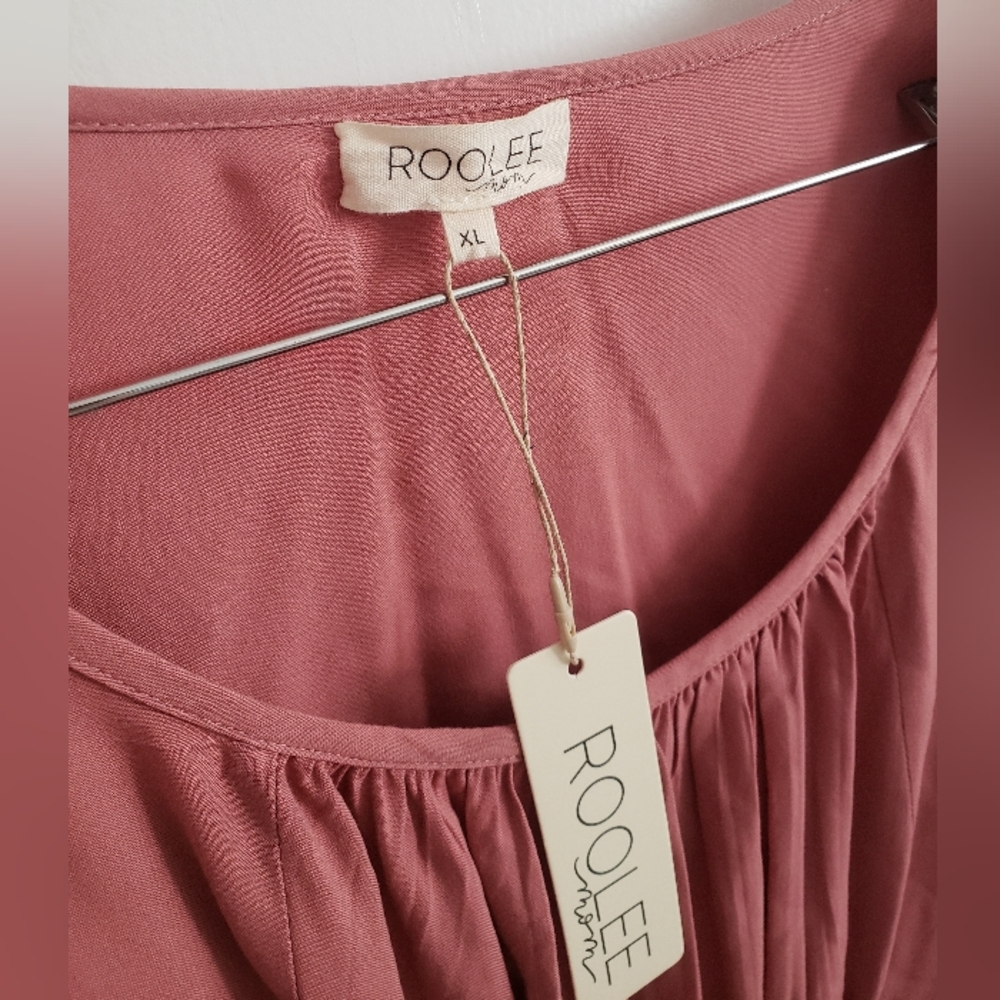 Roolee Maternity Breastfeeding Dress with Invisible Zippers New XL Pink + Flowy - Picture 2 of 4